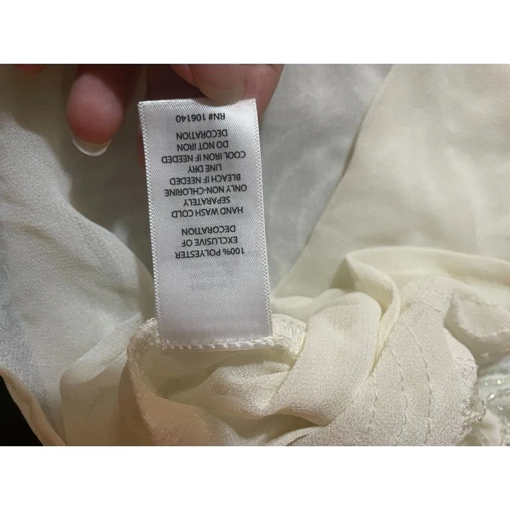 NEW Lucy & Laurel Beaded net mermaid tank Top blouse S PARTY FESTIVAL DAINTY - Image 9