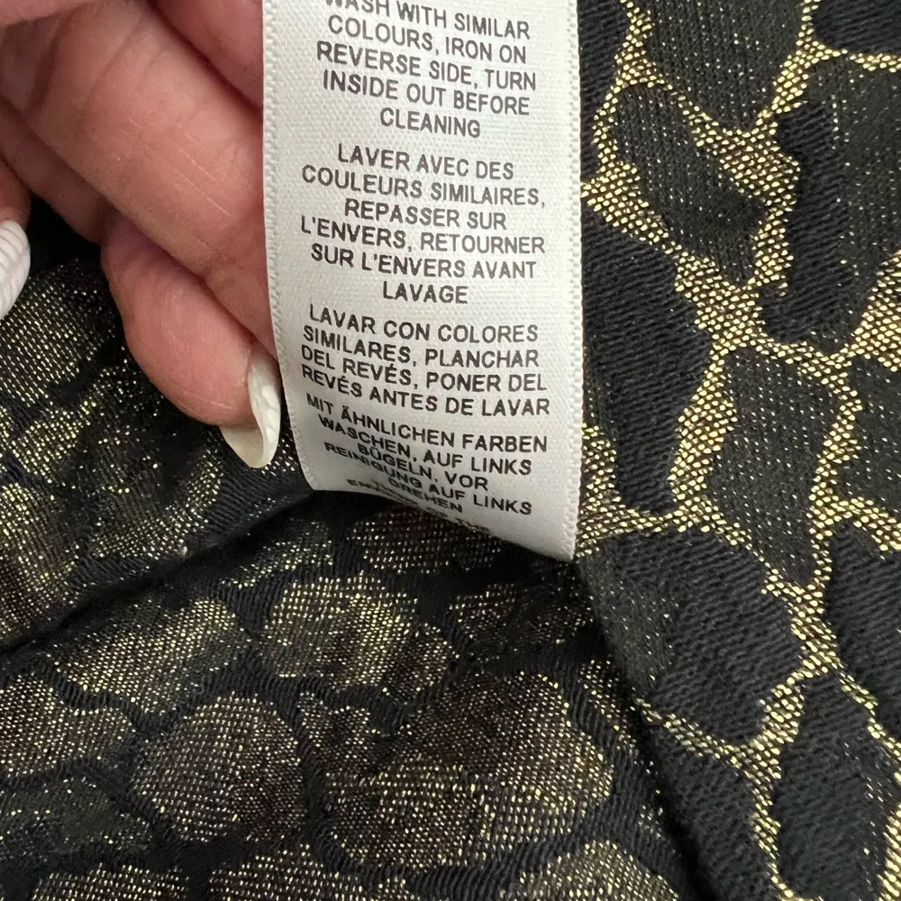 ASOS Elegant Black and Gold Animal Print Skirt size 4 NWT - Image 7