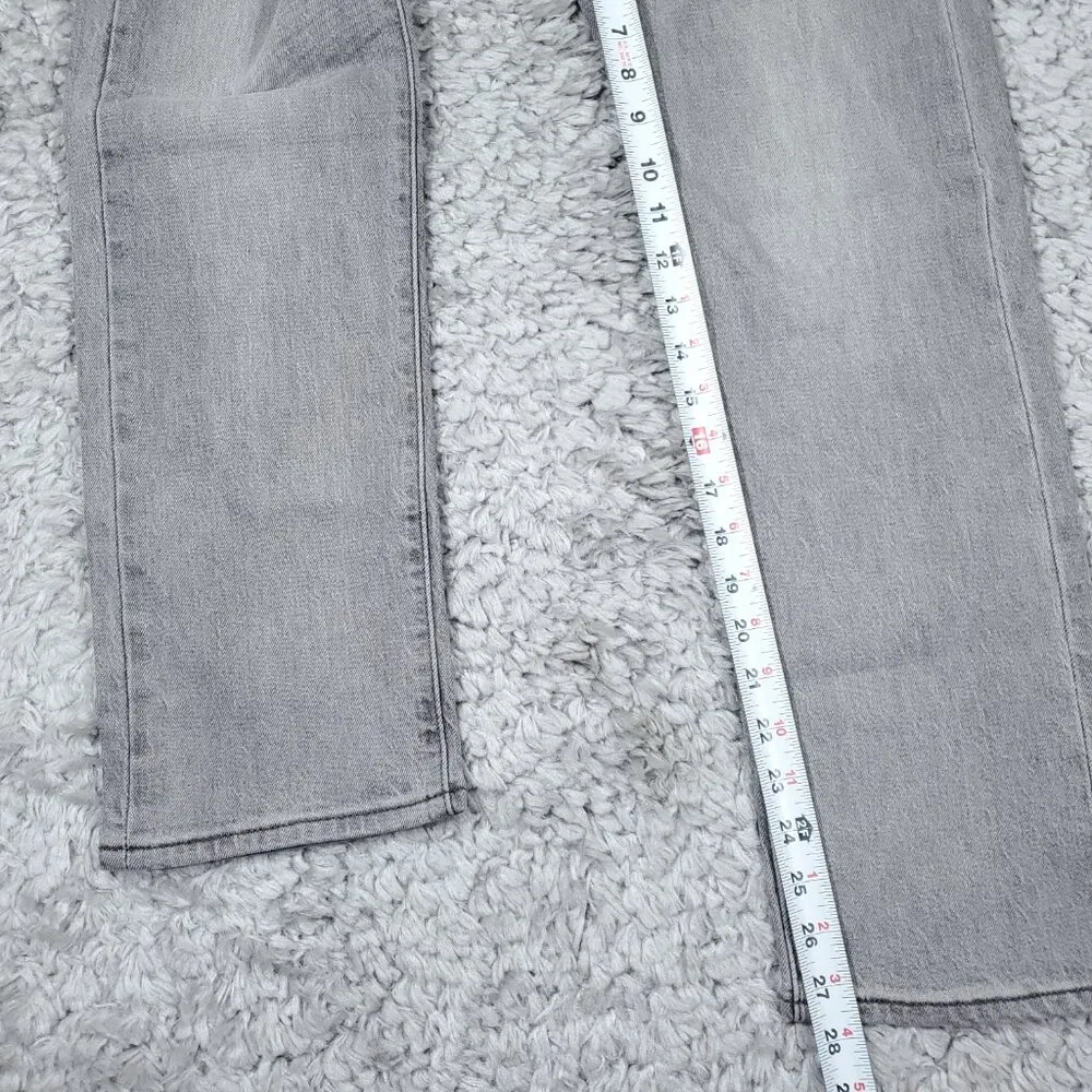 Levi's Premium Wedgie Straight Fit Jeans Gray Stretch Size 26 x 28 High Rise - Image 9