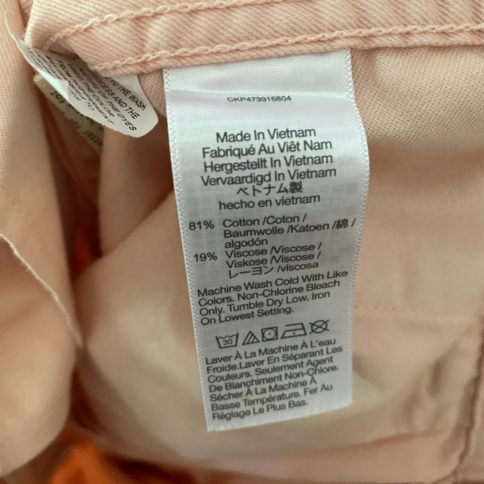 Madewell Pink Cargo Straight Leg Pants Baggy Boho Military Women's size 29 - Image 12