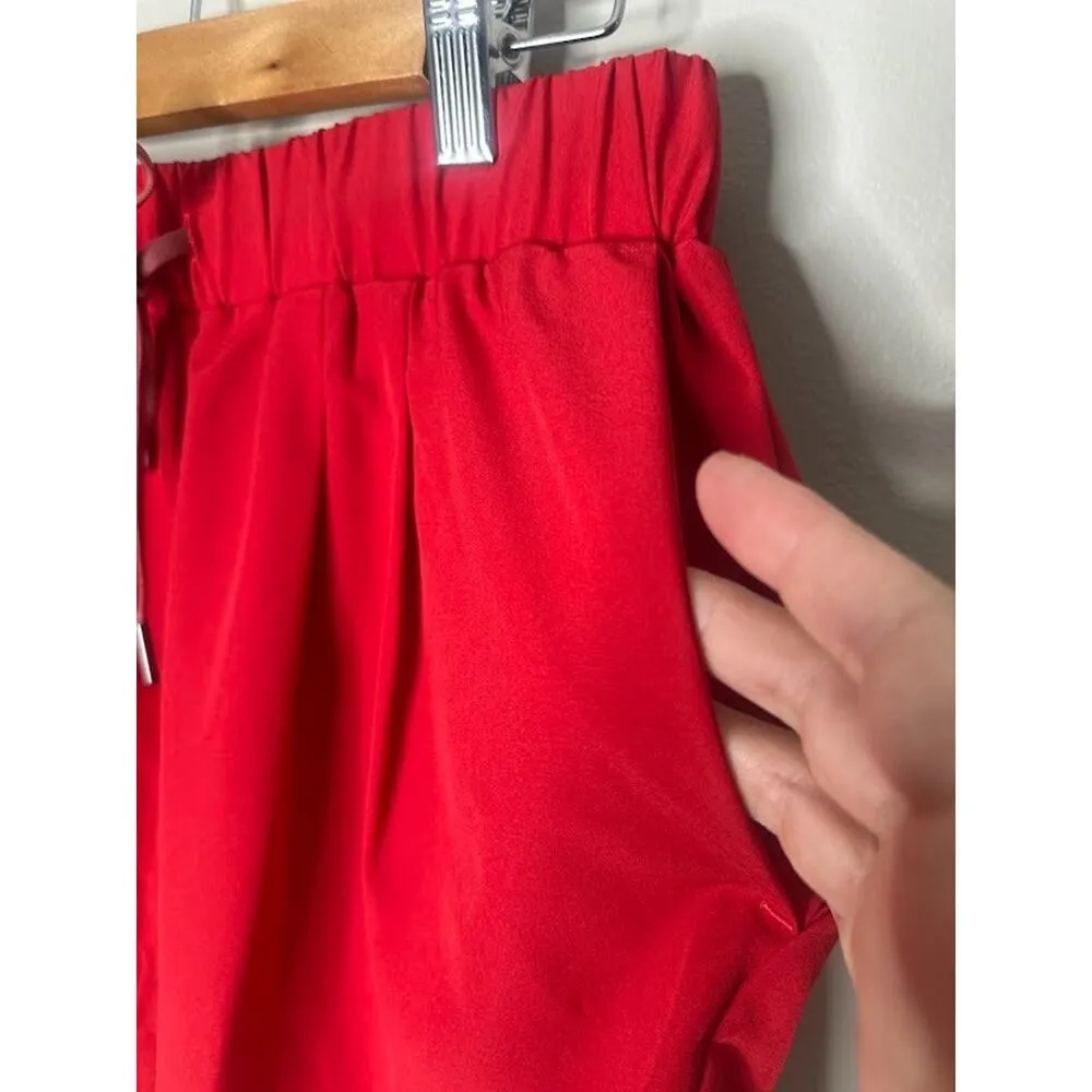 Halara Red Shorts Womens Large Drawstring 3" Pockets Athletic Active Running - Image 2