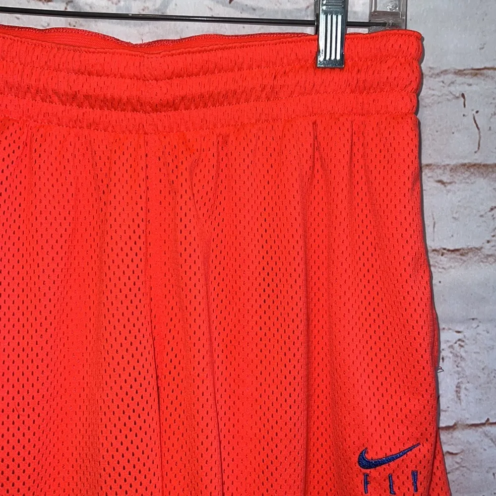 Nike swoosh fly basketball shorts unlined neon orange m womens elastic waistband - Image 2