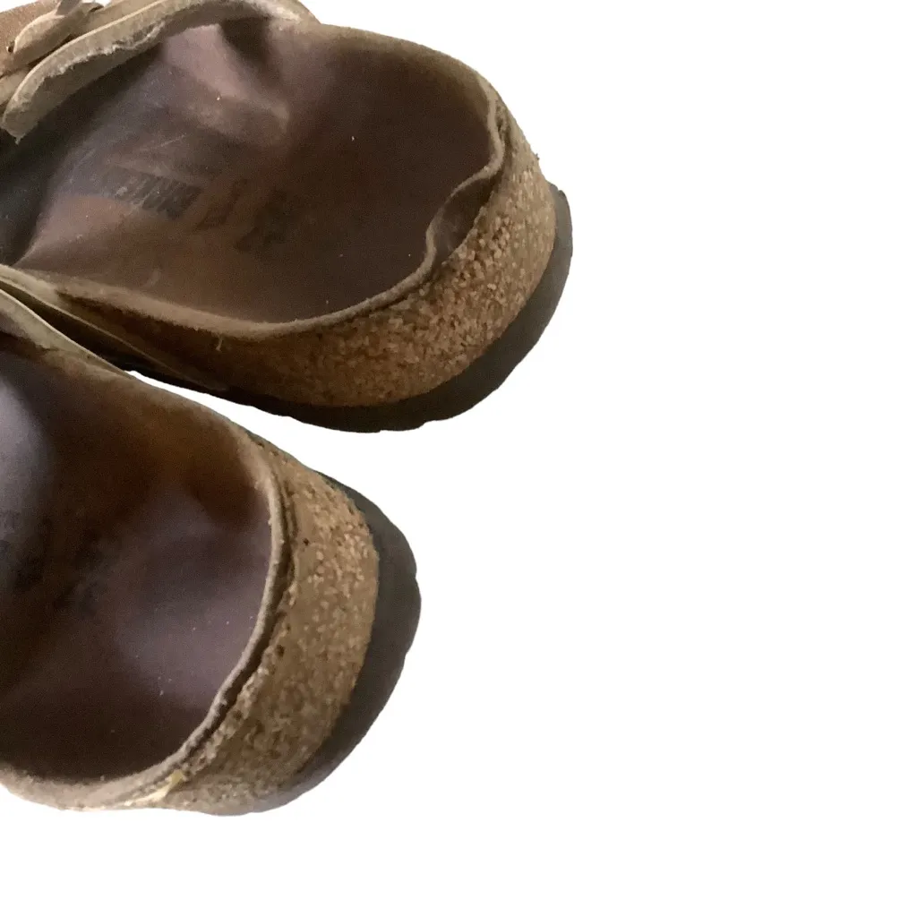 Birkenstock women’s Mayari beige leather strappy sandals Sz 37 US 7 - Image 9