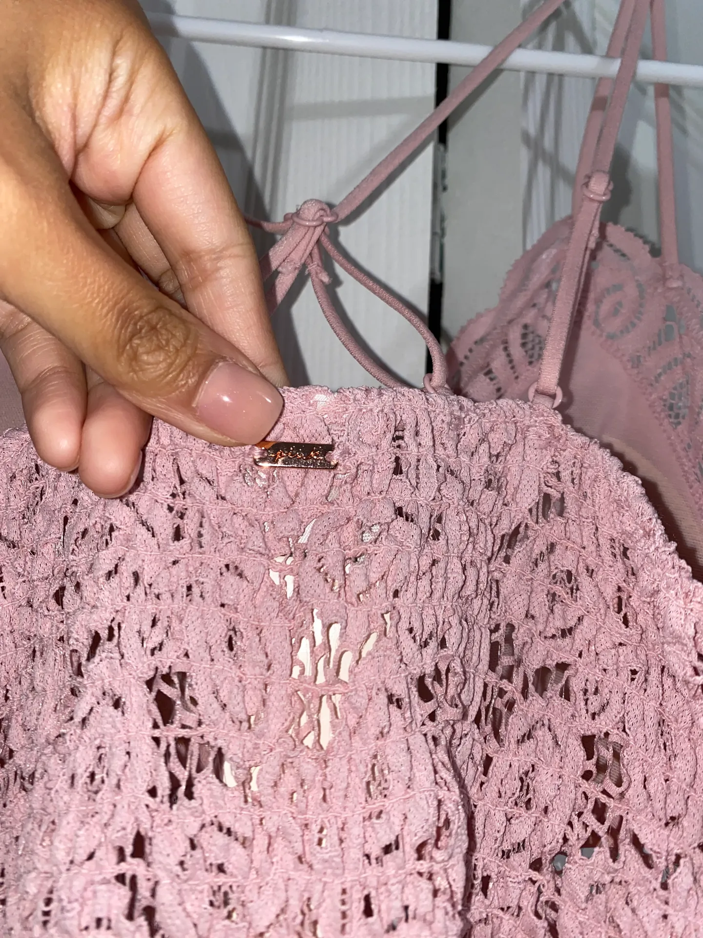 PINK Crochet Skater Dress  - Image 7