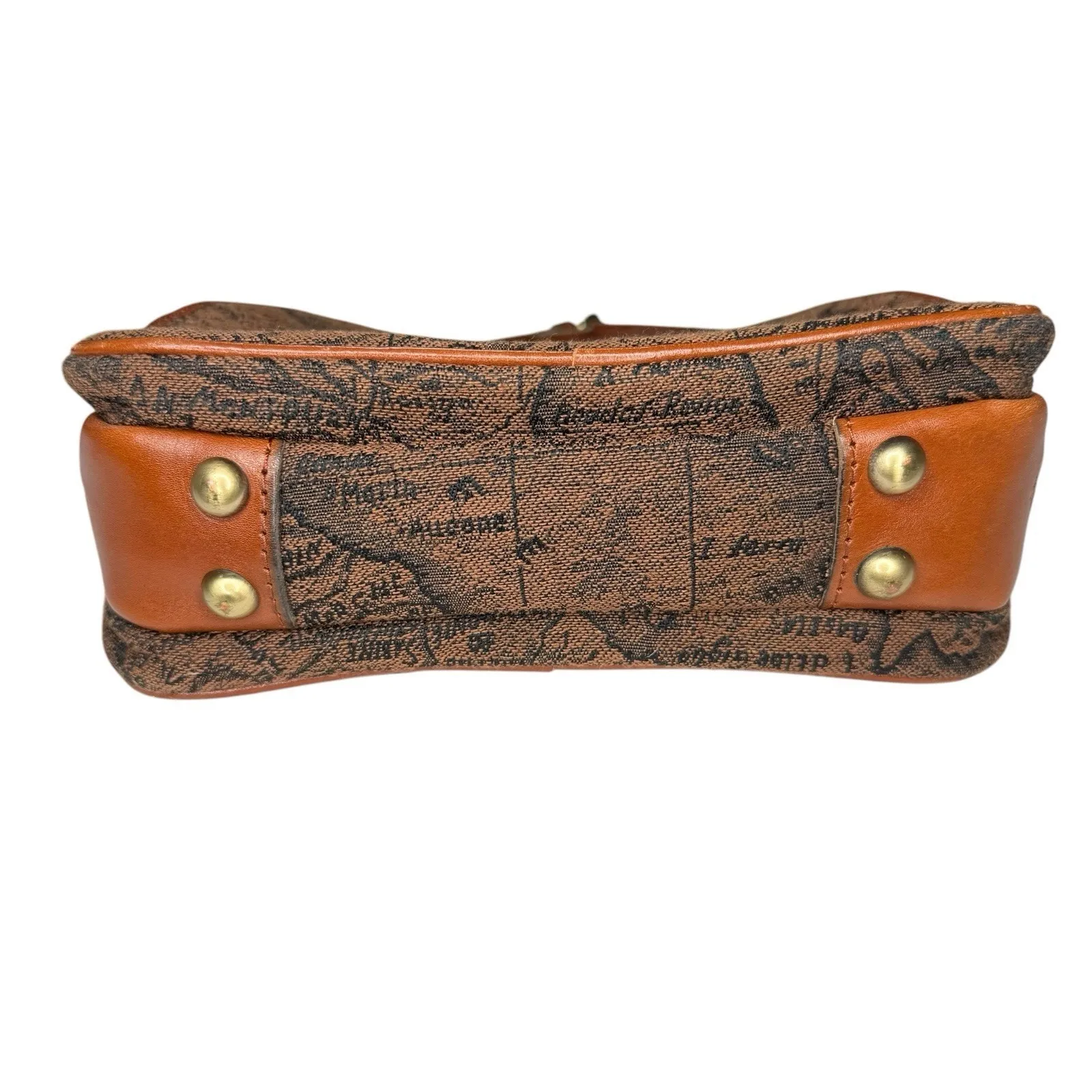 Patricia Nash Crossbody Bag Belleau Jacquard Map Italy Tapestry‎ Leather Suede - Image 2