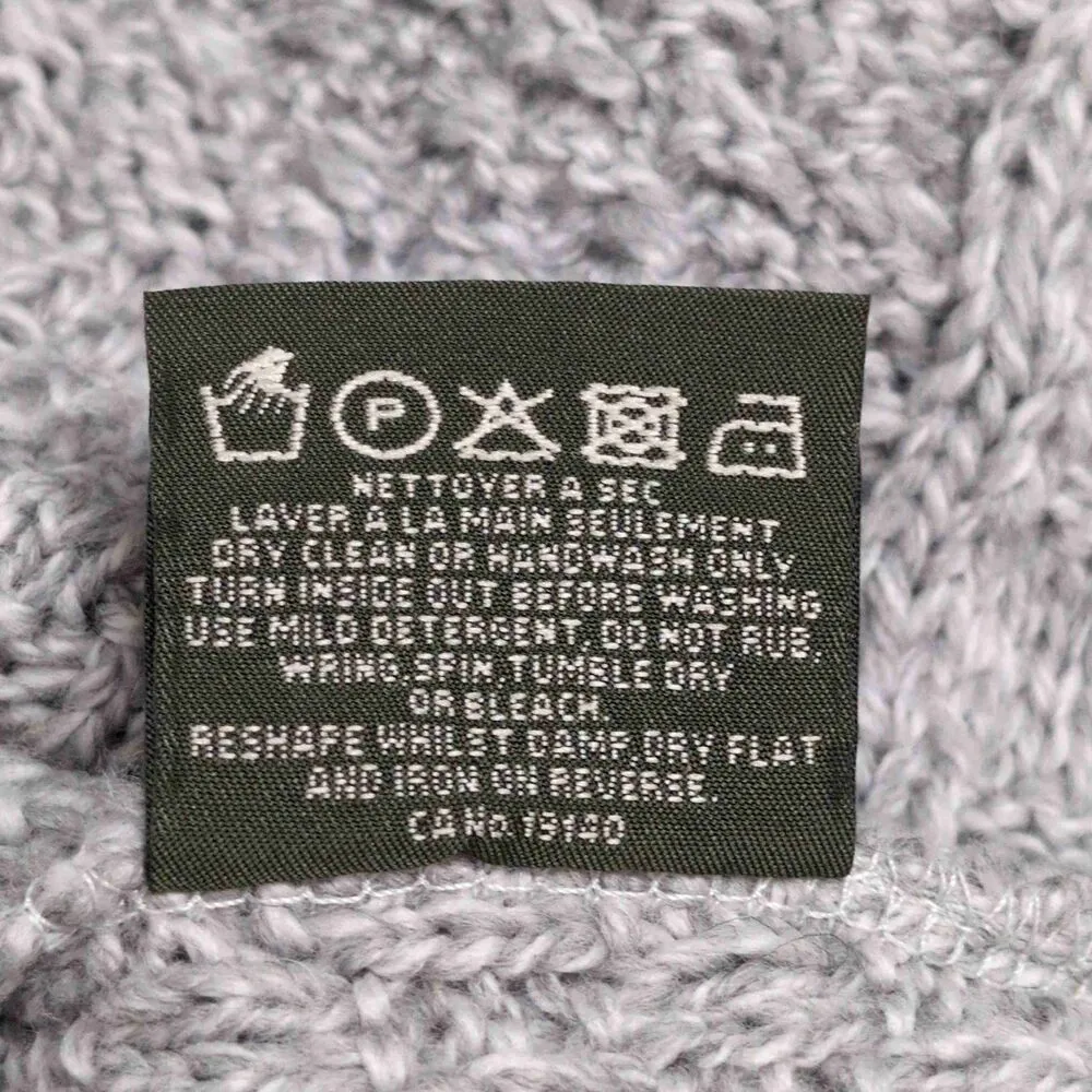 NWT Aran Sweater Market Gray Cable Knit Turtleneck Merino Irish Sweater Size S - Image 7