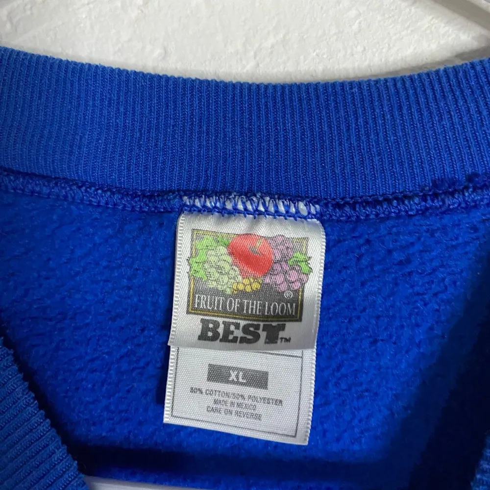 Blue Graphic Men's Sweater fruit of the loom X-Large - Image 3