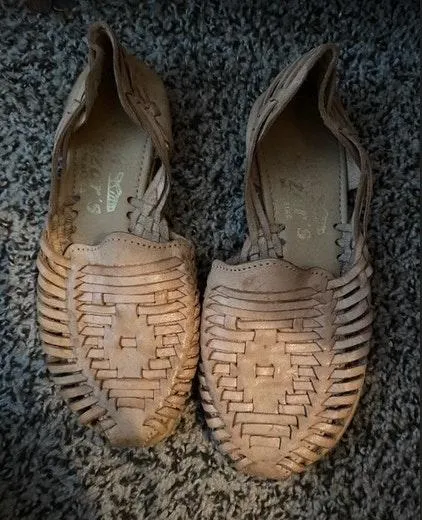 Handmade Mexican Huaraches Flat Sandals Size 6 - Image 2