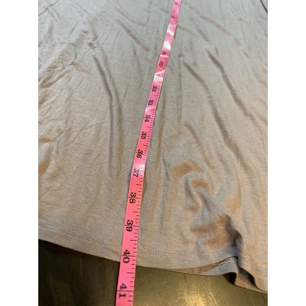 Lock & Love Neutral Long Maxi Skirt Size Large Pull On Elastic Waistband Minimal Tan - Image 9