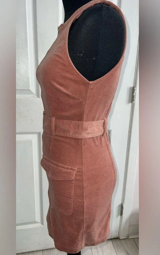Pink blush velvet zip up dress with waist belt from forever21 - Image 10