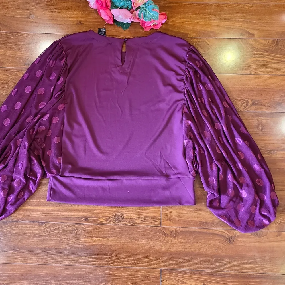 Parker & Quinn Maroon Blouse Large - Image 6