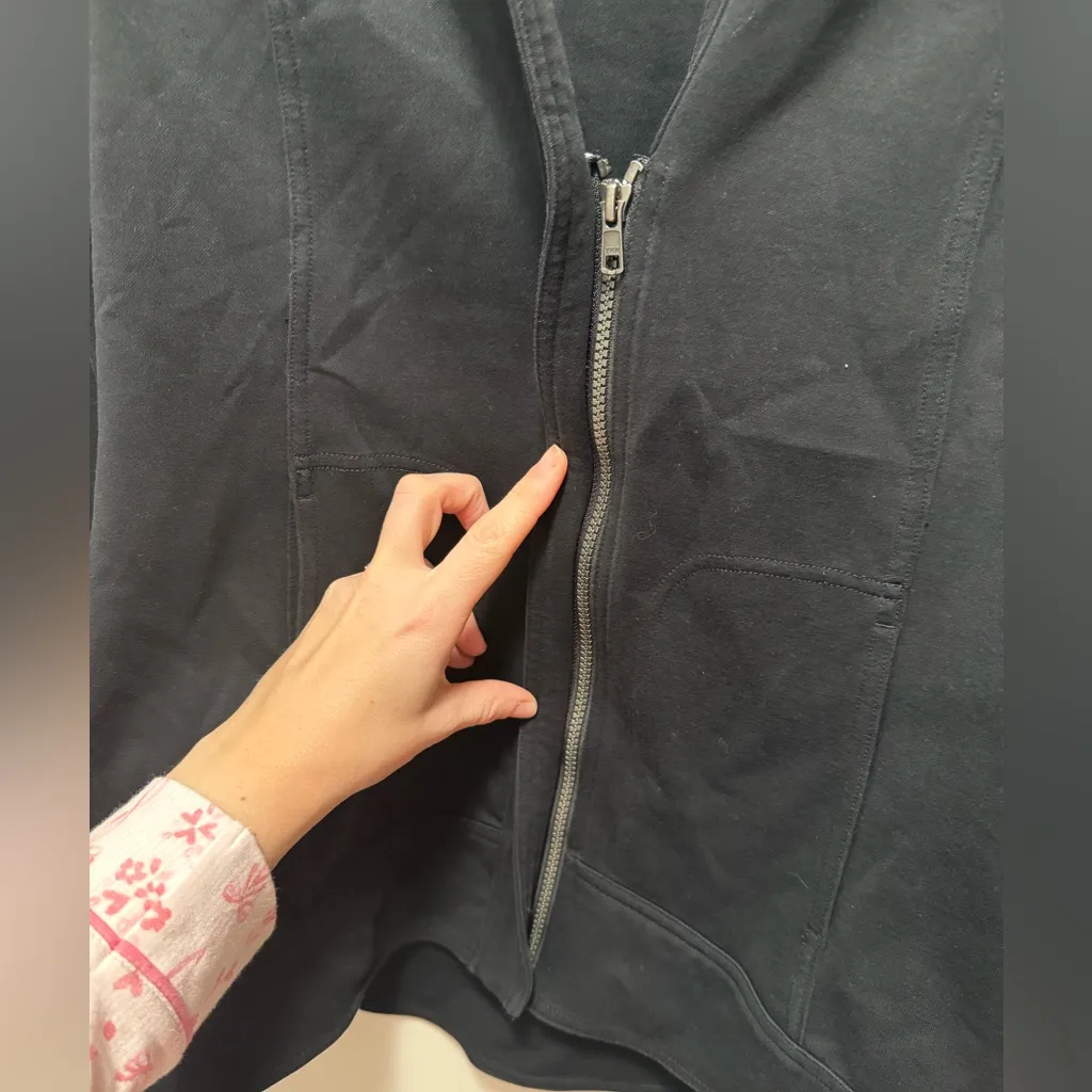 CAbi Black Zip Blazer Jacket Medium Normcore Office Workwear Minimalist - Image 5