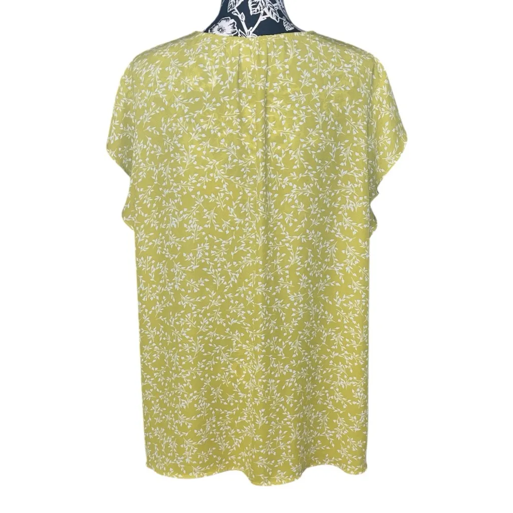 Cynthia Rowley Flutter Sleeve Blouse - Image 3