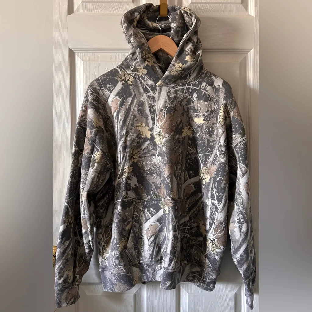 Abercrombie & Fitch Soft Essentials Oversized Camo Hoodie Sweatshirt Size Large - Image 2