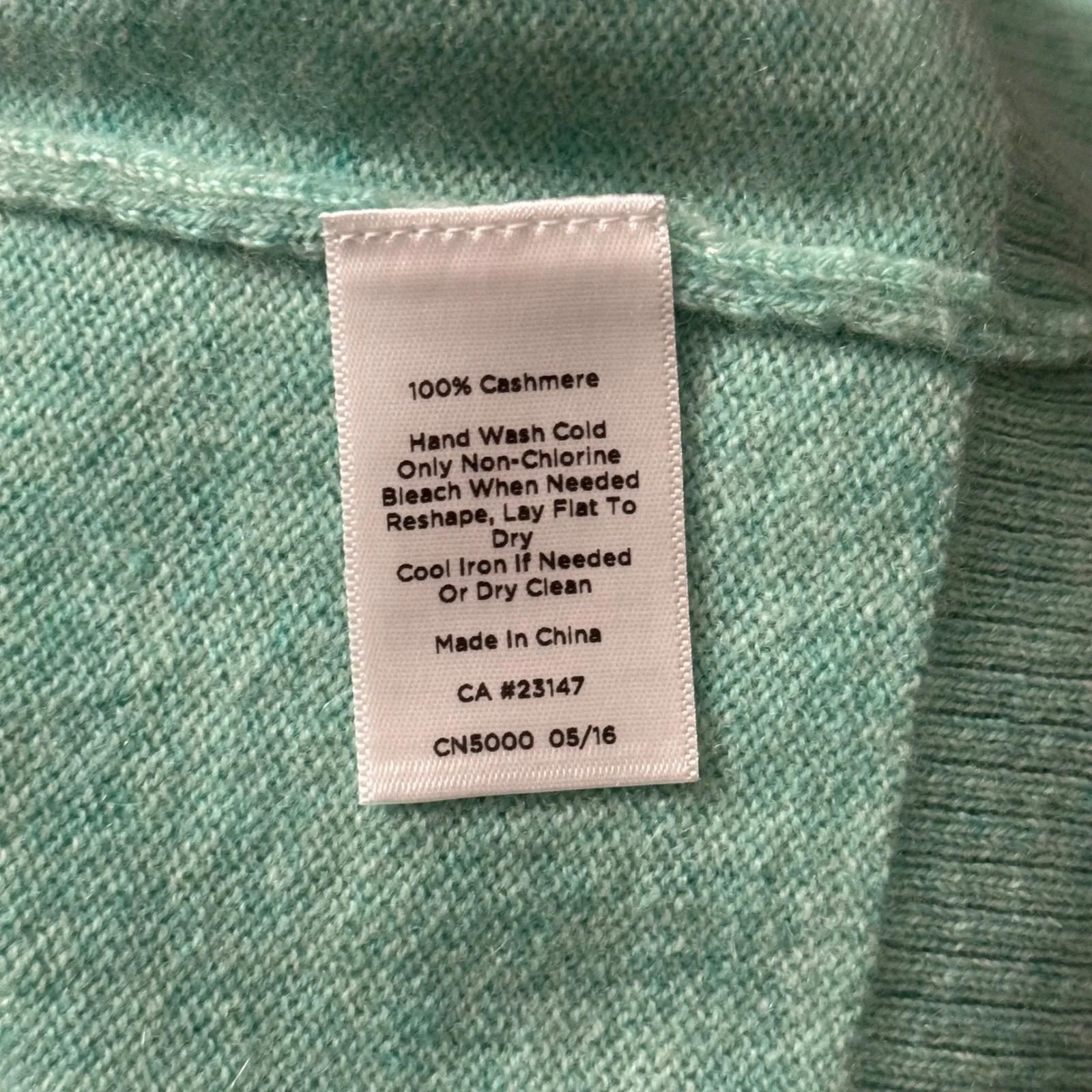 Talbots Sweater Pure Cashmere Small Mint Green‎ Seafoam Soft Cozy Luxury Knit - Image 6