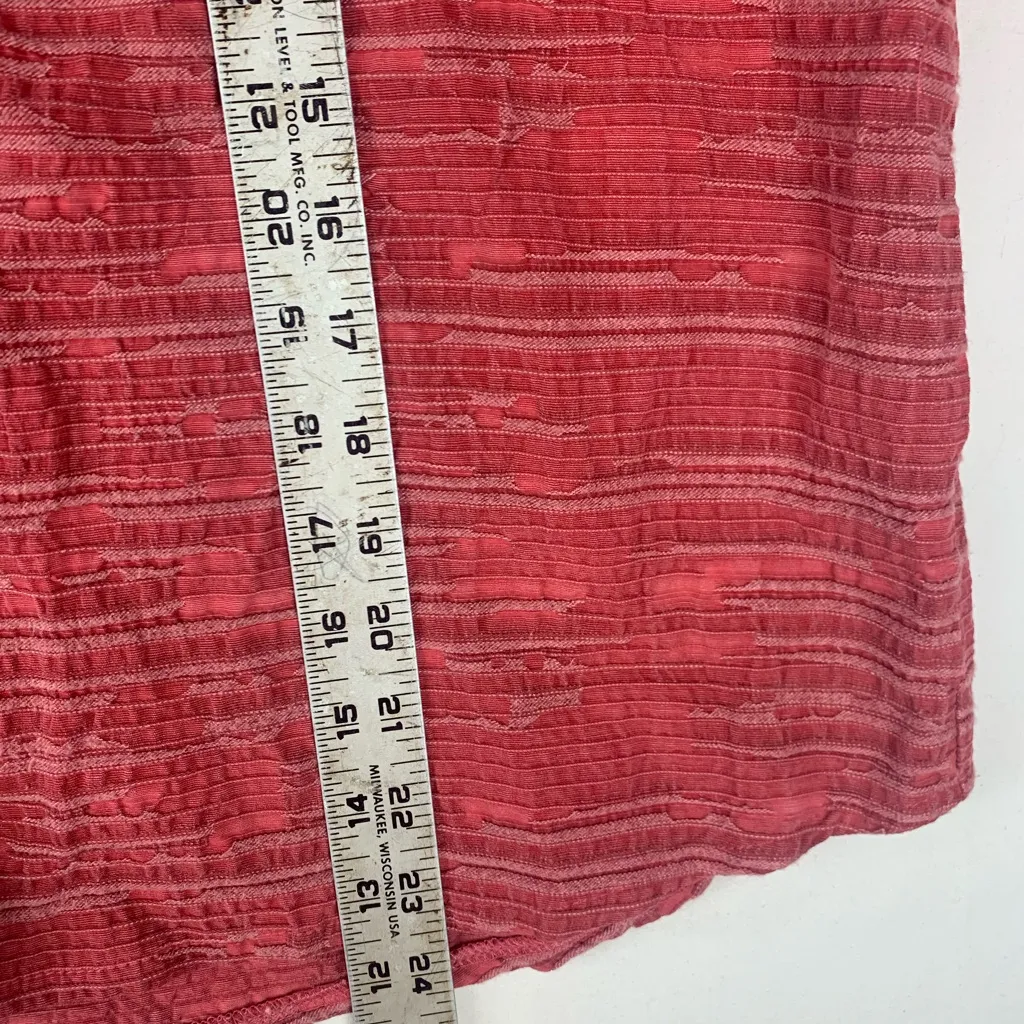 POL  size small  oversized patchwork button up shirt boho Red Gray Shirt - Image 8