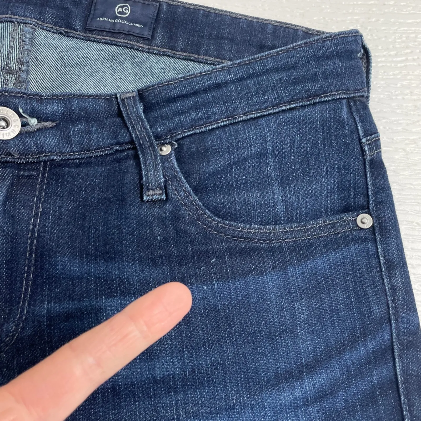 AG Adriano Goldschmied Stilt Cigarette Leg Jeans Women's Sz 28R‎ Dark Wash Denim - Image 5