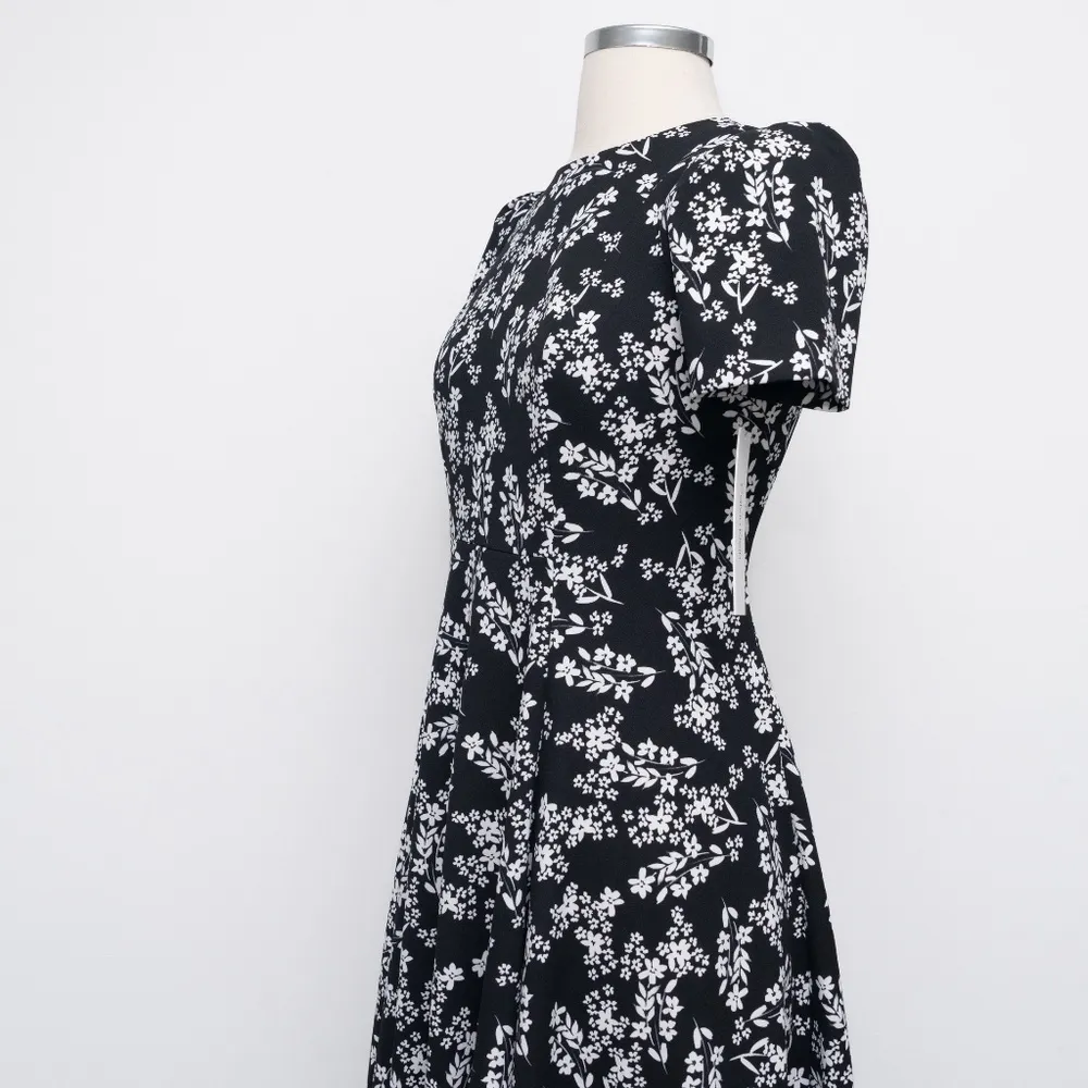 Calvin Klein Floral Print Scuba Crepe Midi Dress - Image 11