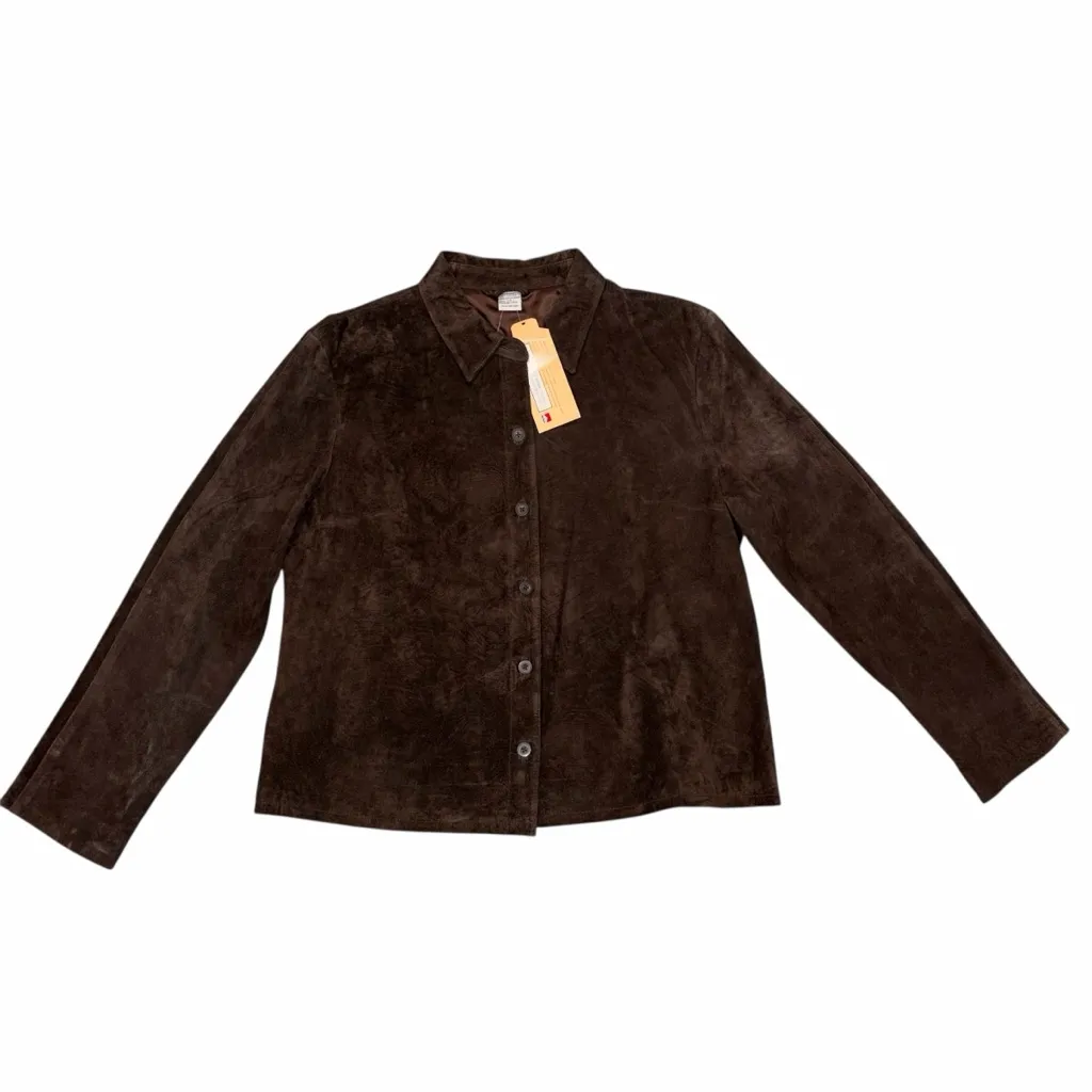 NEW Vintage Marlboro Cowboy Chronicles Brown Suede Leather Jacket size Medium - Image 2
