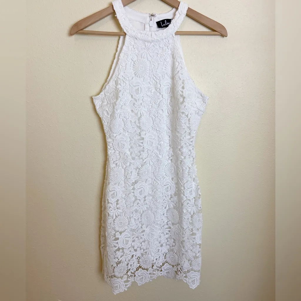 Love Poem Ivory Lace Mini Dress - Image 3