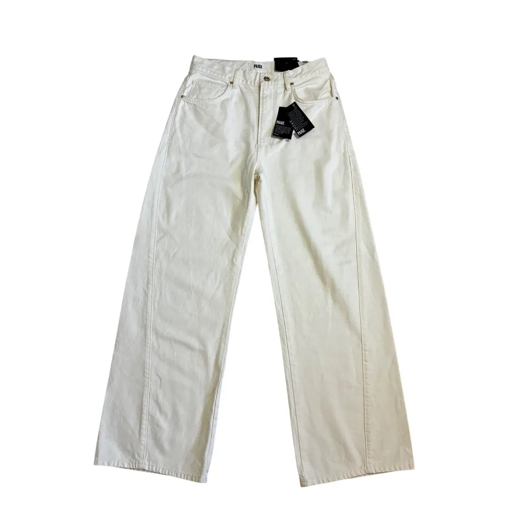 PAIGE Arellia Jeans in Tonal Ecru 28 New Womens Denim Pants - Image 7