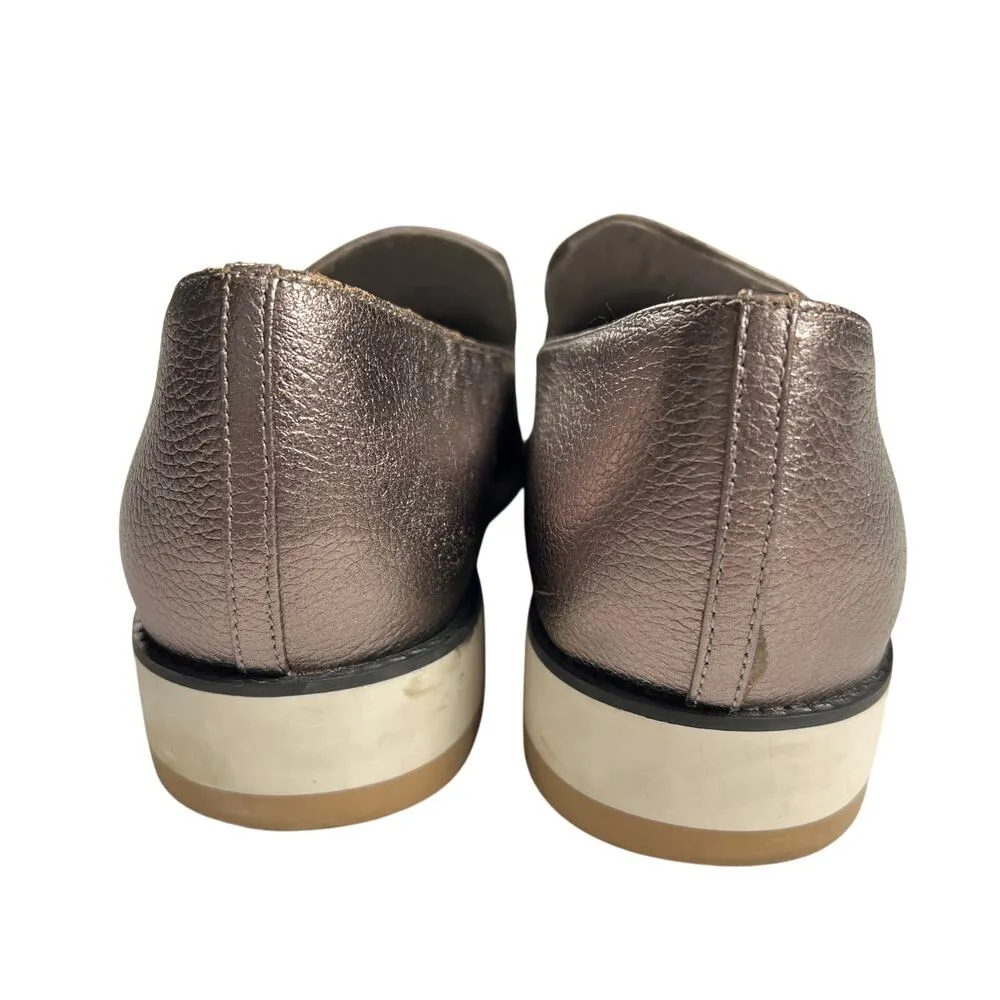 Com + Sens Metallic Wedge Slip On Loafer Comfort Shoes Gel Insole Size 9.5 Gold - Image 4