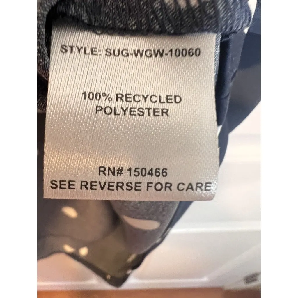 41 Hawthorn Polka Dot Sleeveless Blouse Top Med Navy White V - Image 6