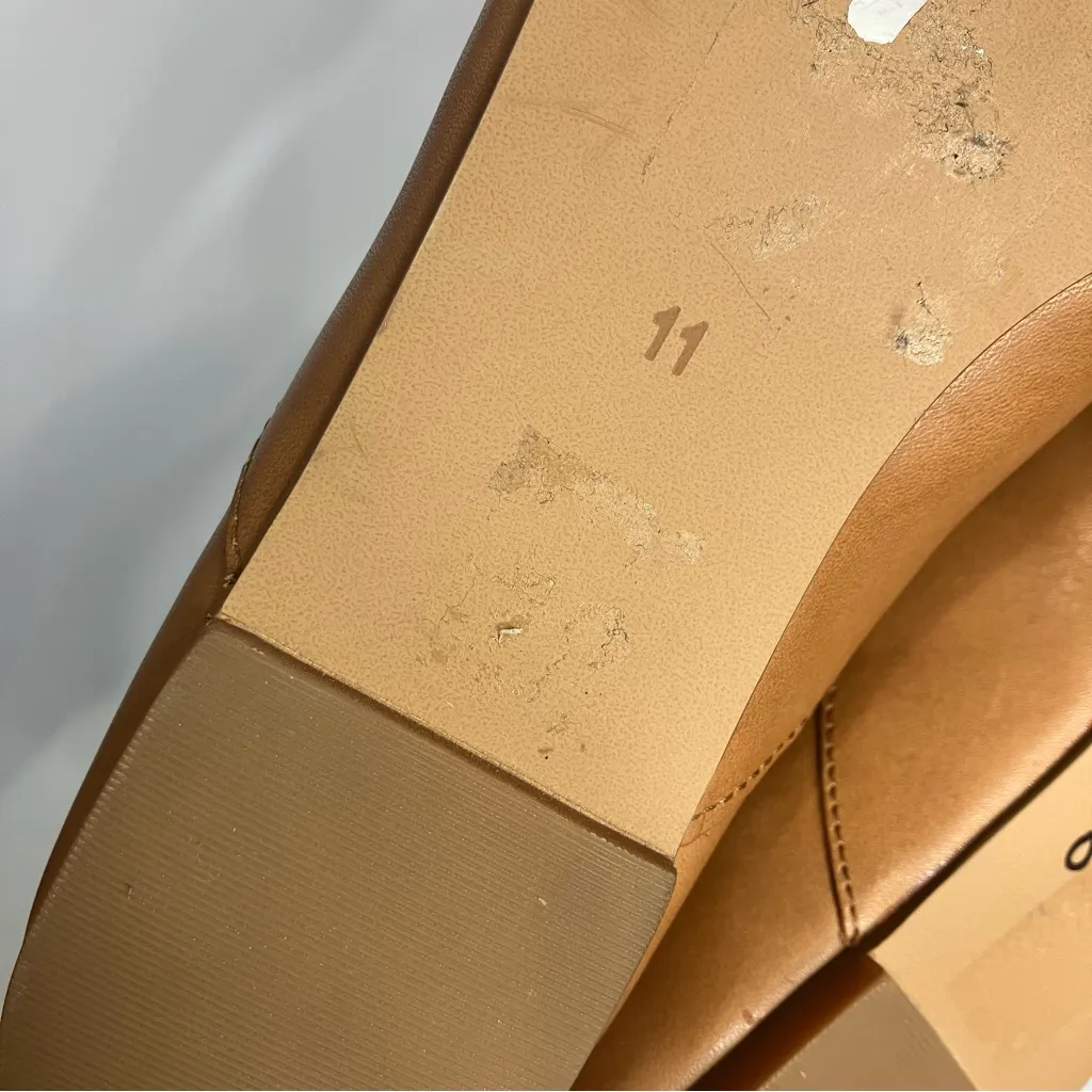 Madewell The Frances skimmer leather loafers cognac women’s size 11 contemporary - Image 12