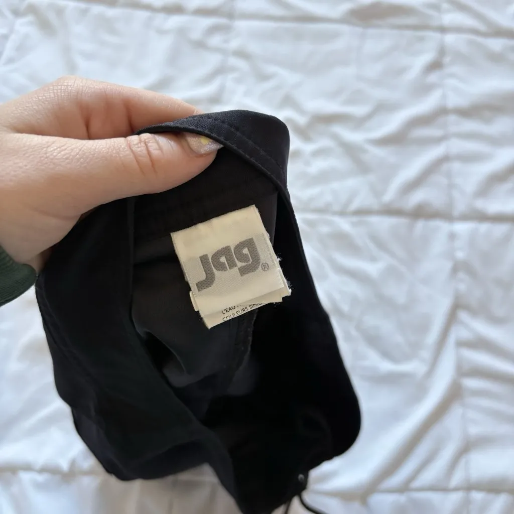 Jag Mini Micro Shorts Womens Size Small Black Tie Boardshorts Swim Baddie Grunge - Image 7