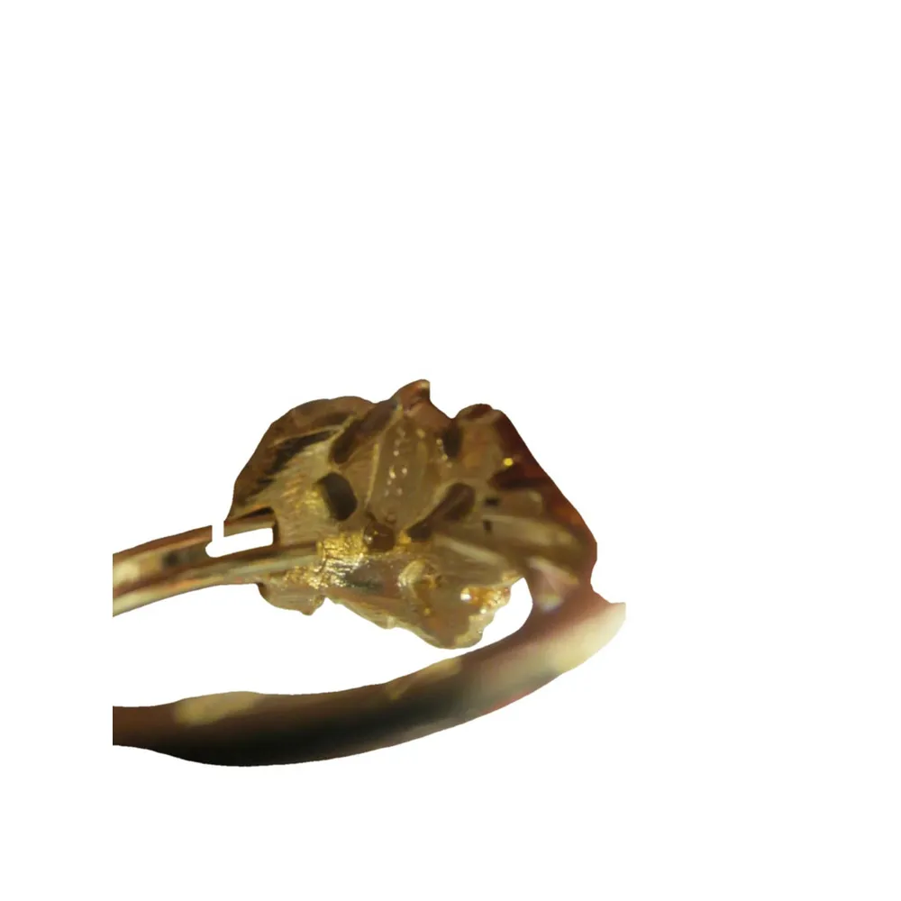 Vintage Opal Leaf Gold Tone Cocktail Ring Avon Size 7 - Image 8