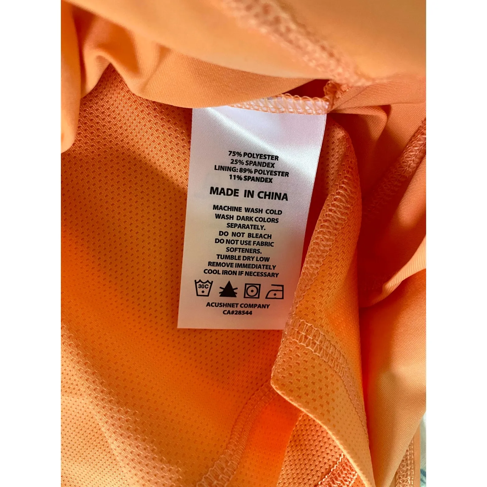 FootJoy Lightweight Woven Golf Pocket Skort Skirt Orange Size XL NEW - Image 8