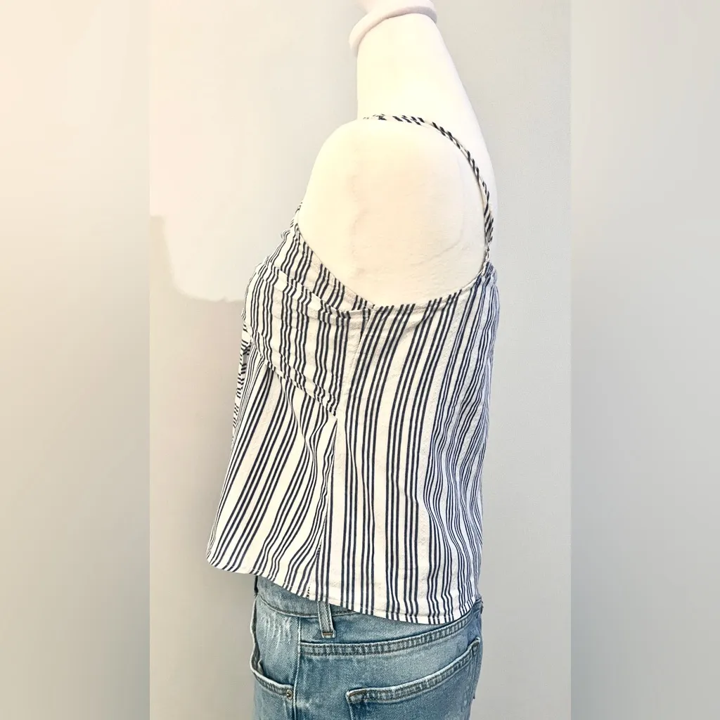 Chocolate Black and White Striped Camisole Blue Size M - Image 6