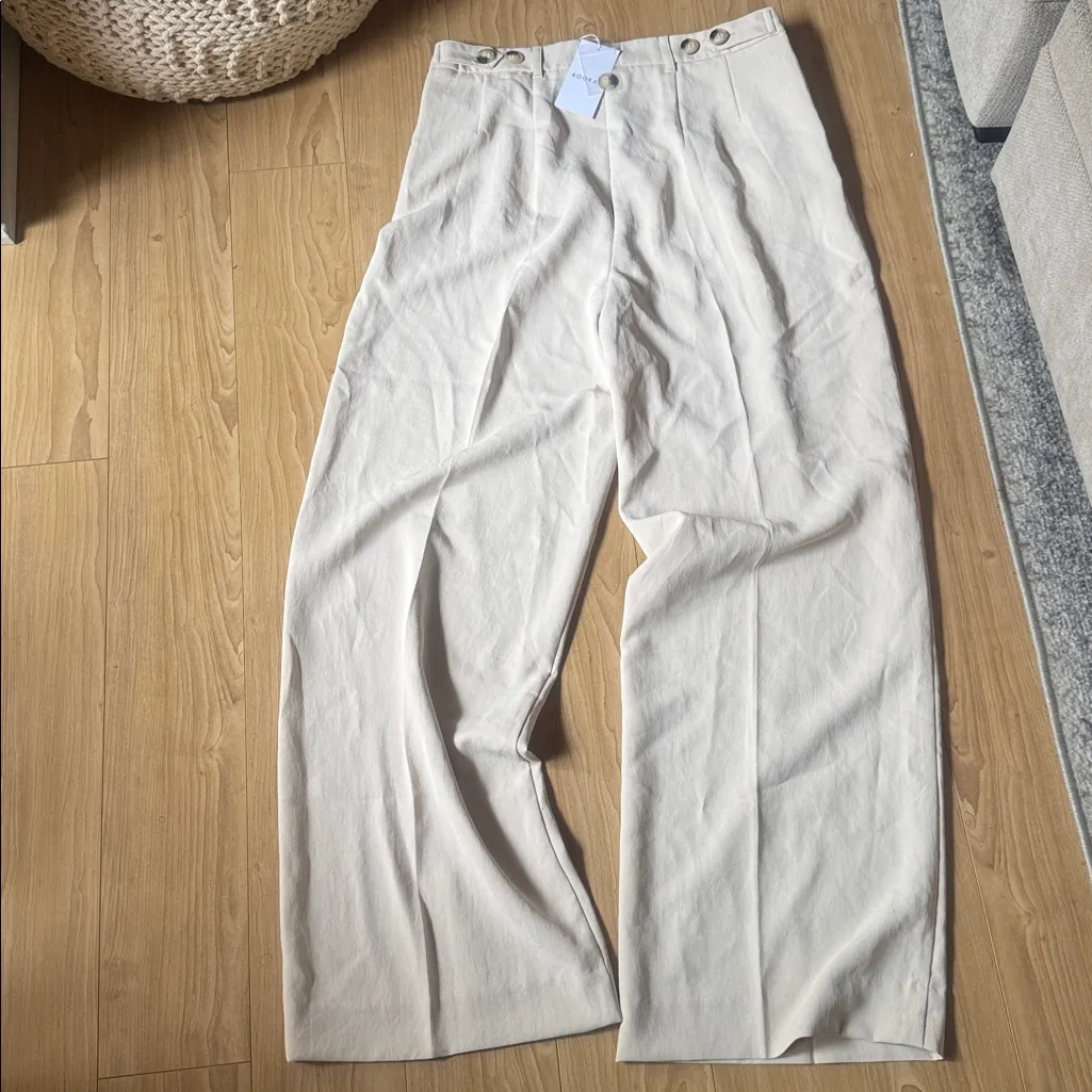 Kookai Opal Adjustable Pant Almond Milk - Image 4