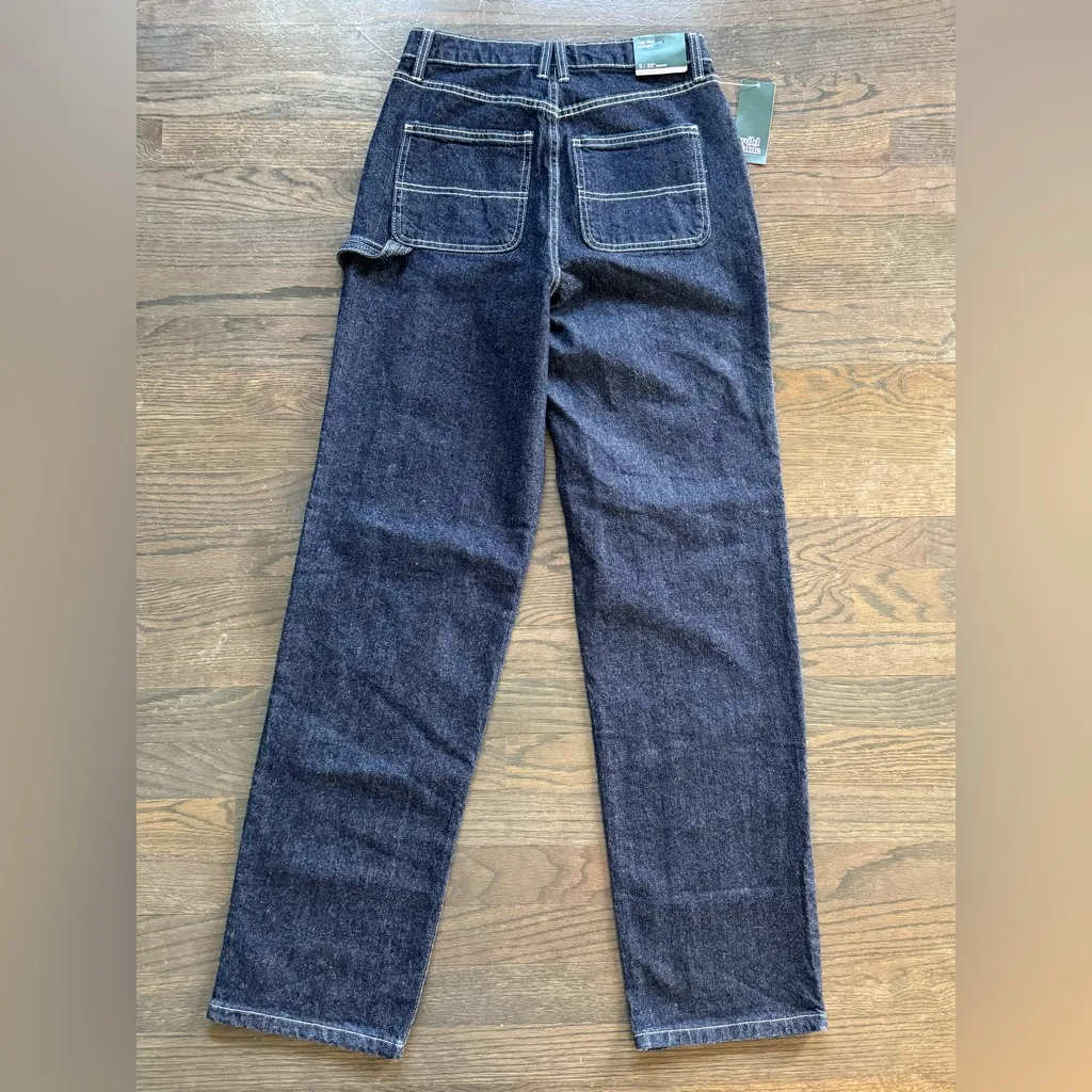 Wild fable, high-rise straight leg carpenter denim jeans, size 2 NWT - Image 3