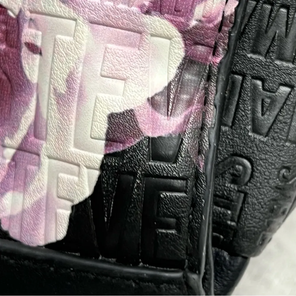 Steve Madden Black Floral Logo Printed Chain Strap Crossbody Roses Shoulder Bag - Image 14