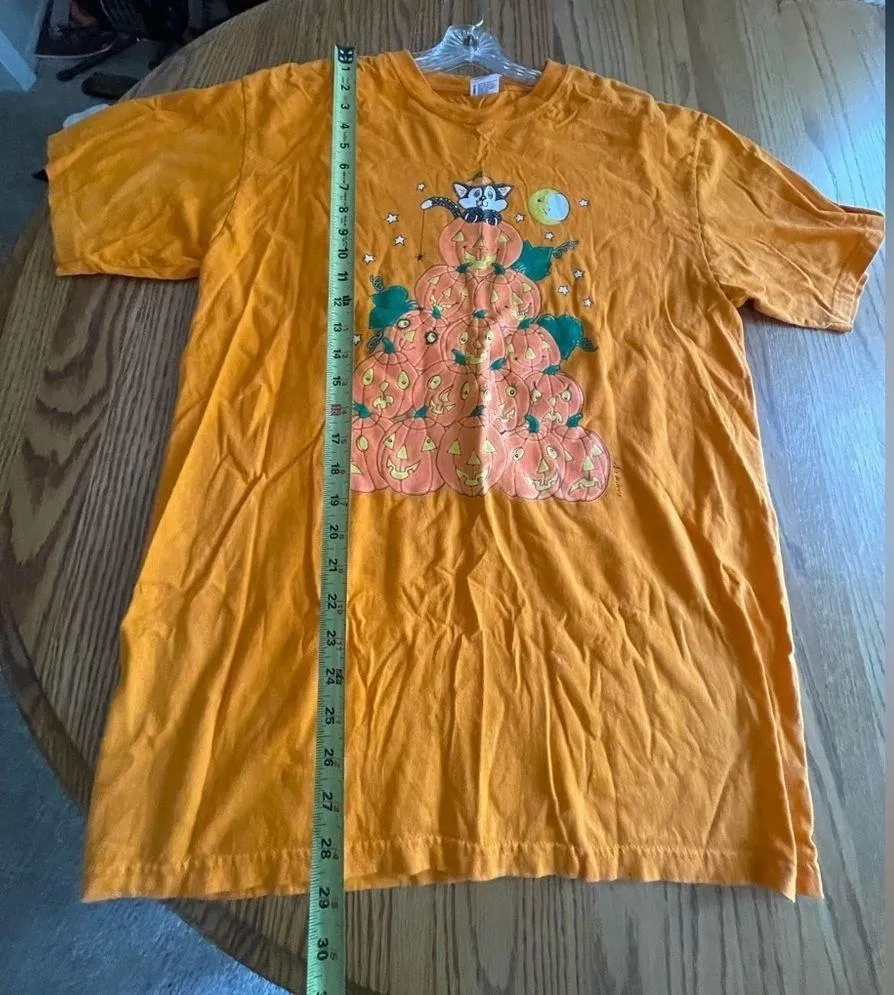 Anvil Jack O Lantern Spooky Halloween Tee Shirt Size L - Image 8