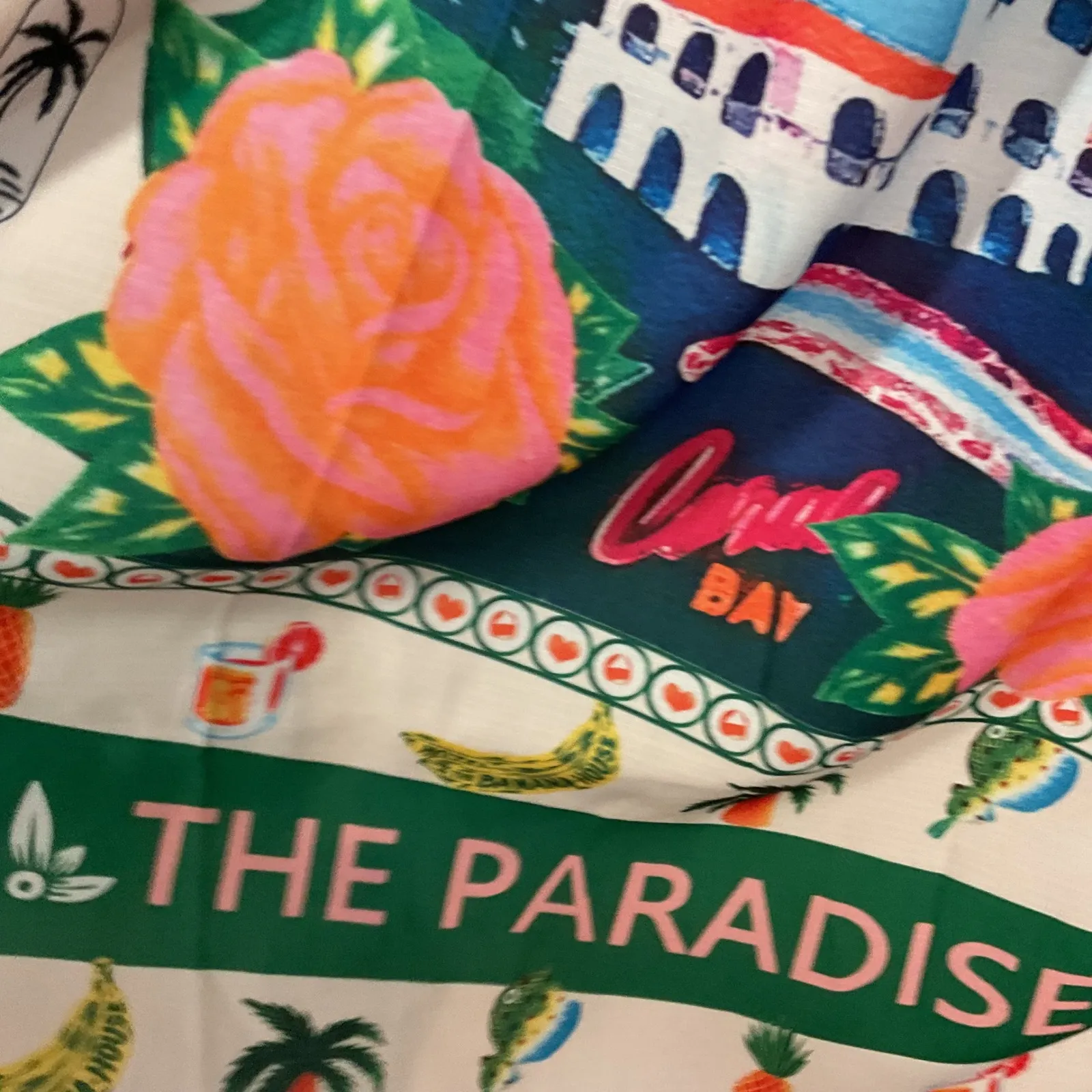 Madeira Paradise Women's Confête Print Tropical Blend Maxi Dress Size Medium - Image 10