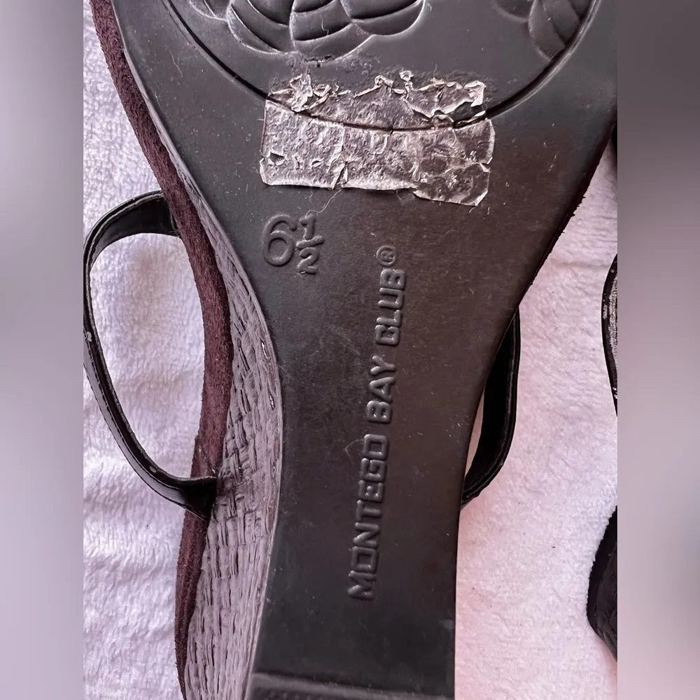 Montego Bay Club Slip on Wedge Slide Sandals Woman's size 6.5 - Image 3