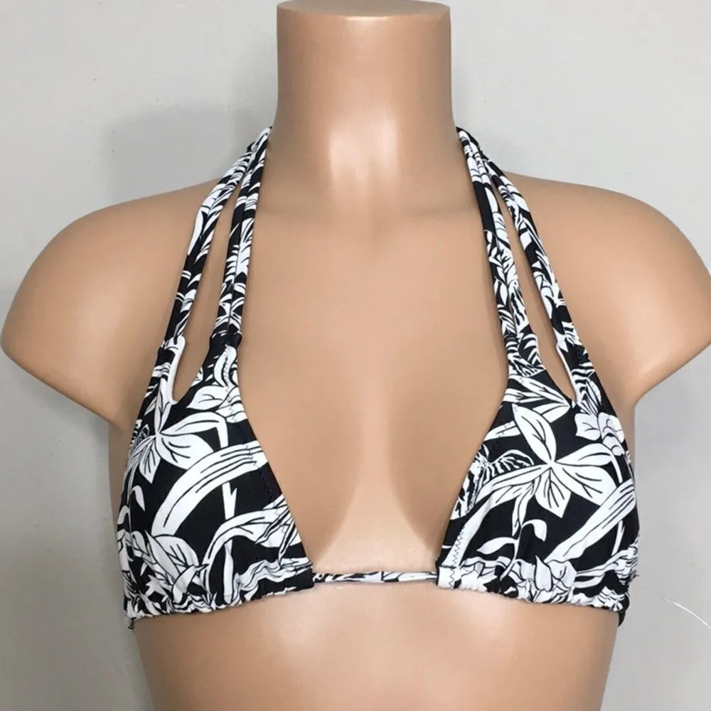 New. Volcom black and white floral bikini top. - Image 3
