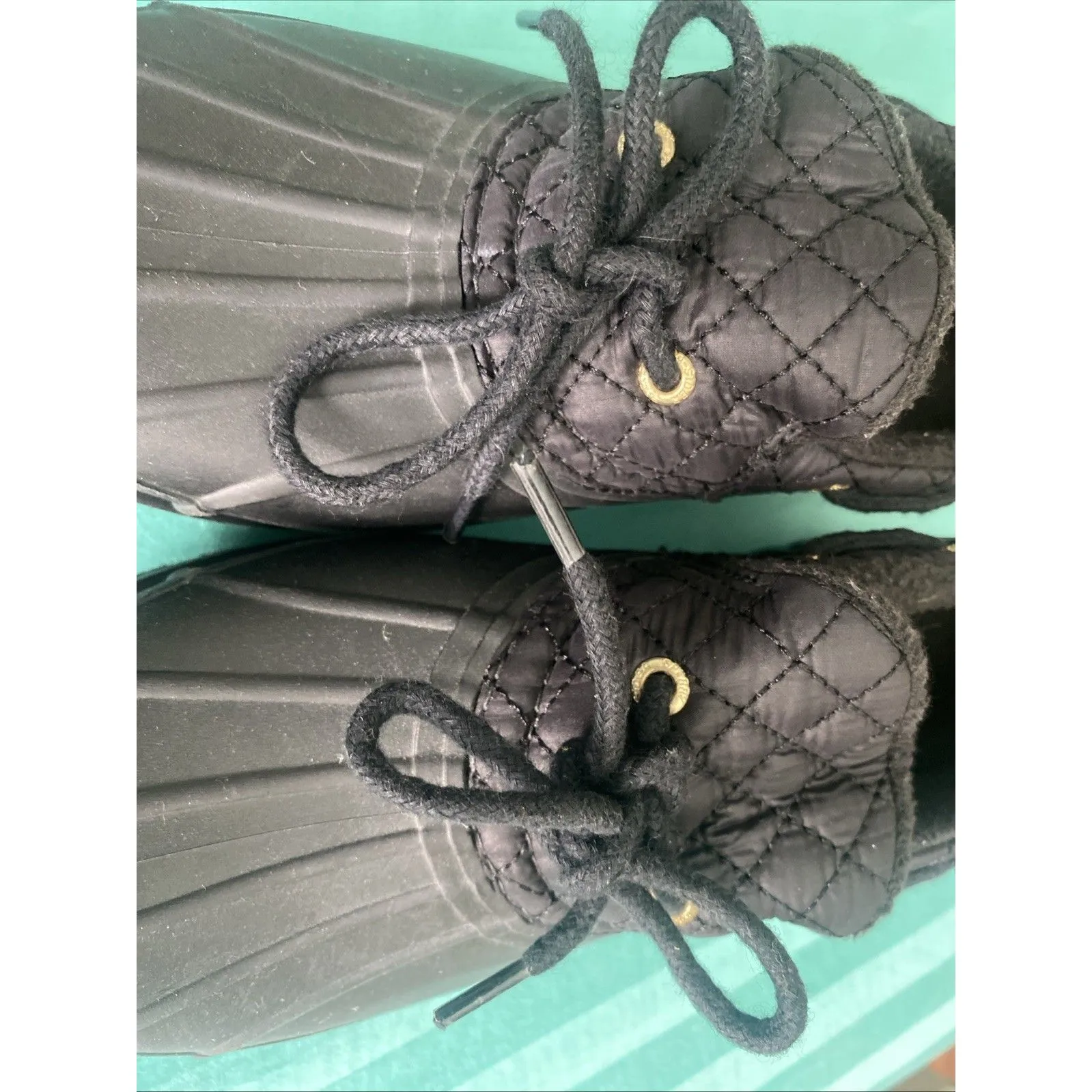 Sperry Top Siders Womens Size 8M Waterproof Rubber Duck Boots Shoes Black - Image 12