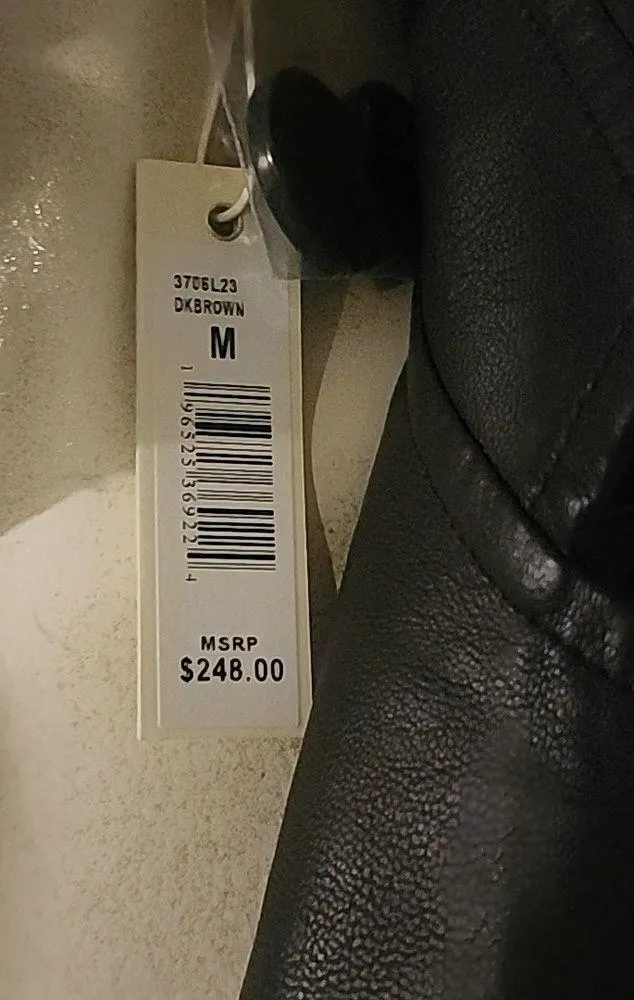 MAX STUDIOS FAUX LEATHER BROWN LONG DOUBLE BREASTED BELTED TRENCH COAT SIZE M - Image 3