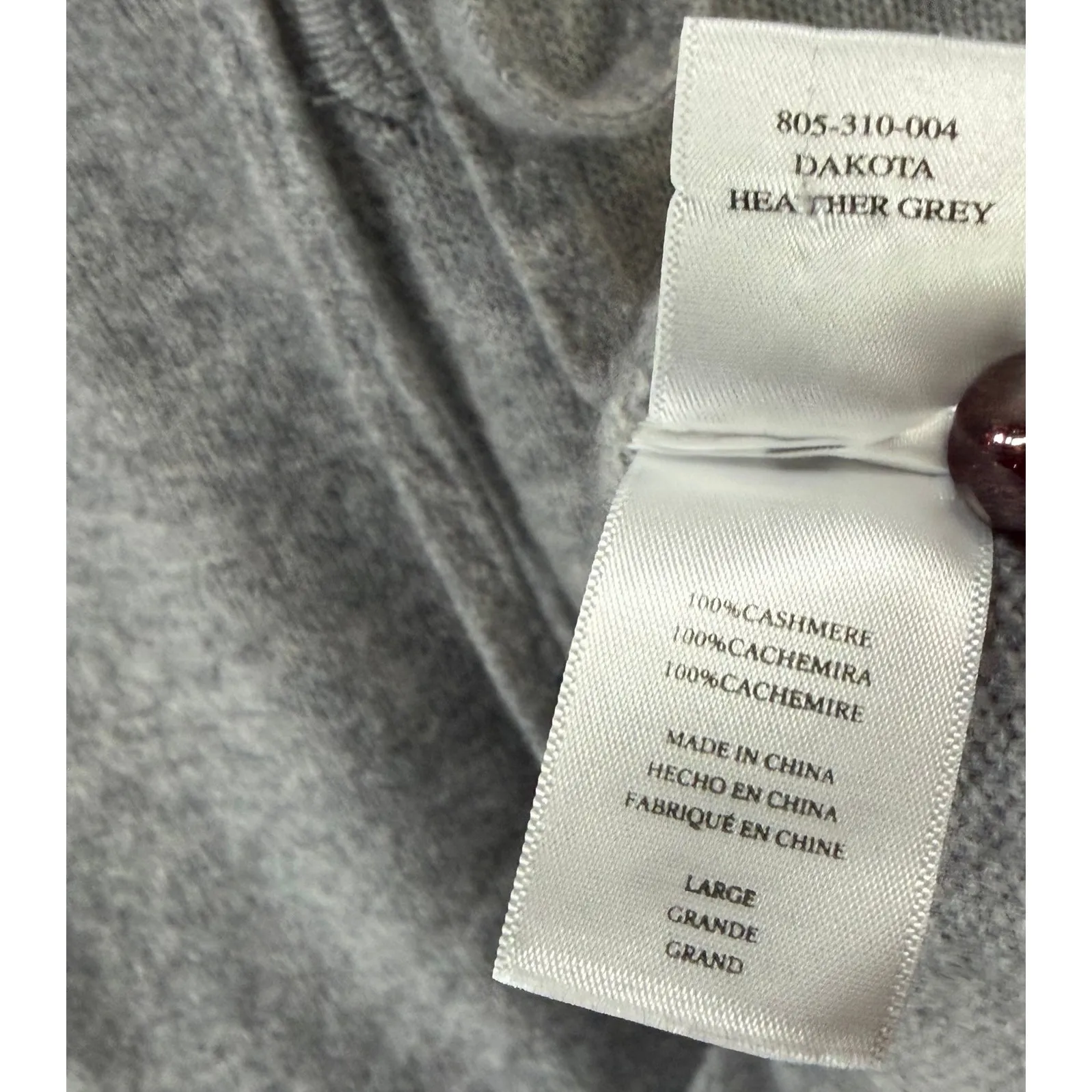 Rails Dakota Hooded Knit Sweater Women L Heather Grey Lace Up Cashmere Cozy Soft - Image 15