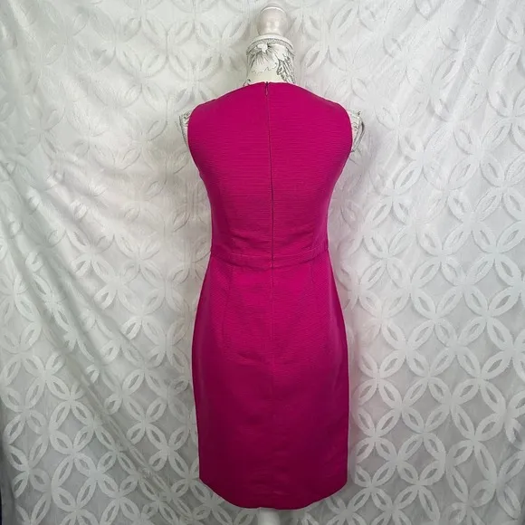 Vintage MaxMara Made In Italy‎ Textured Sleeveless Pink Sheath Dress Size XS - Image 9