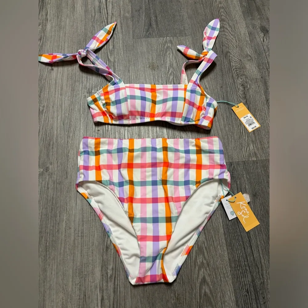 Kona Sol Plaid Bikini Set - Image 2
