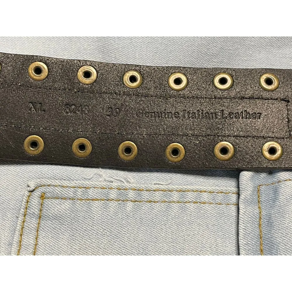 WCM Snake Italian Leather Wide Belt L45.5" W1.75" 38" - Image 7