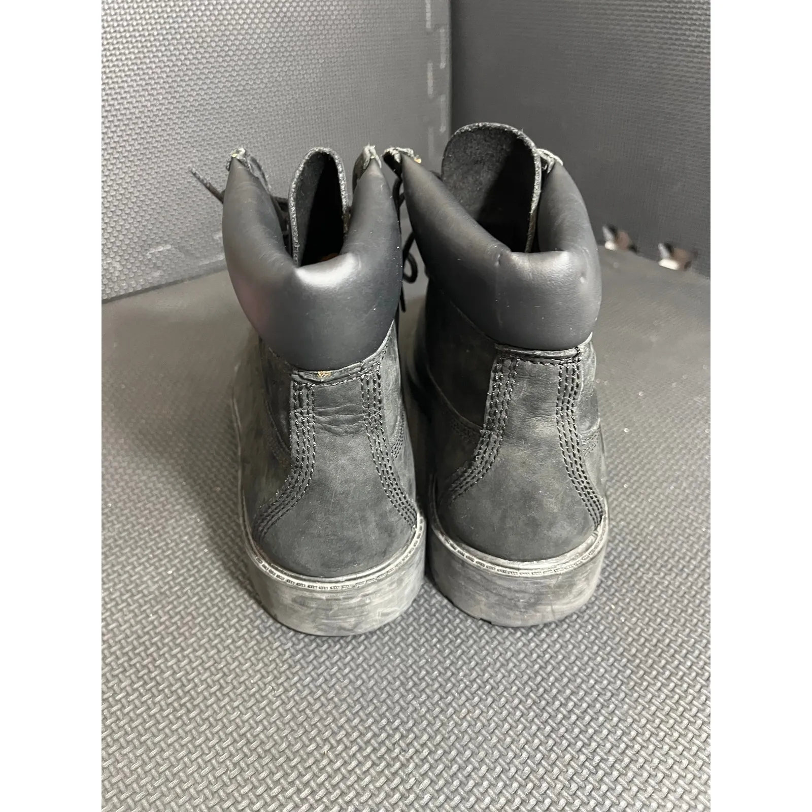 Timberland Black Leather Suede Waterproof Lace Up Boots Kids 6.5 Womens‎ 7.5 - Image 6