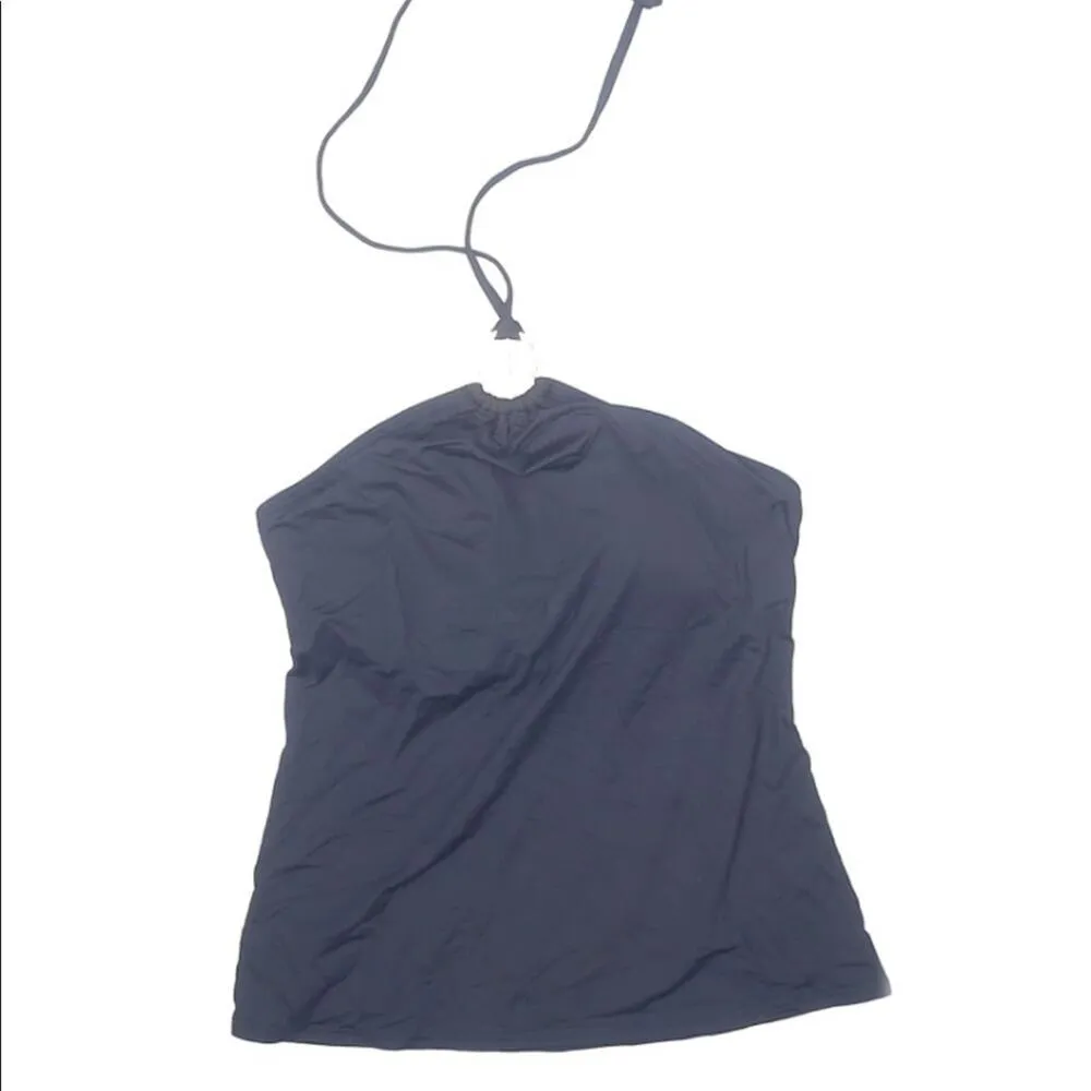 Michael Kors Blue Logo Tankini Swimsuit Top Womens S Halter Tie Neck - Image 2