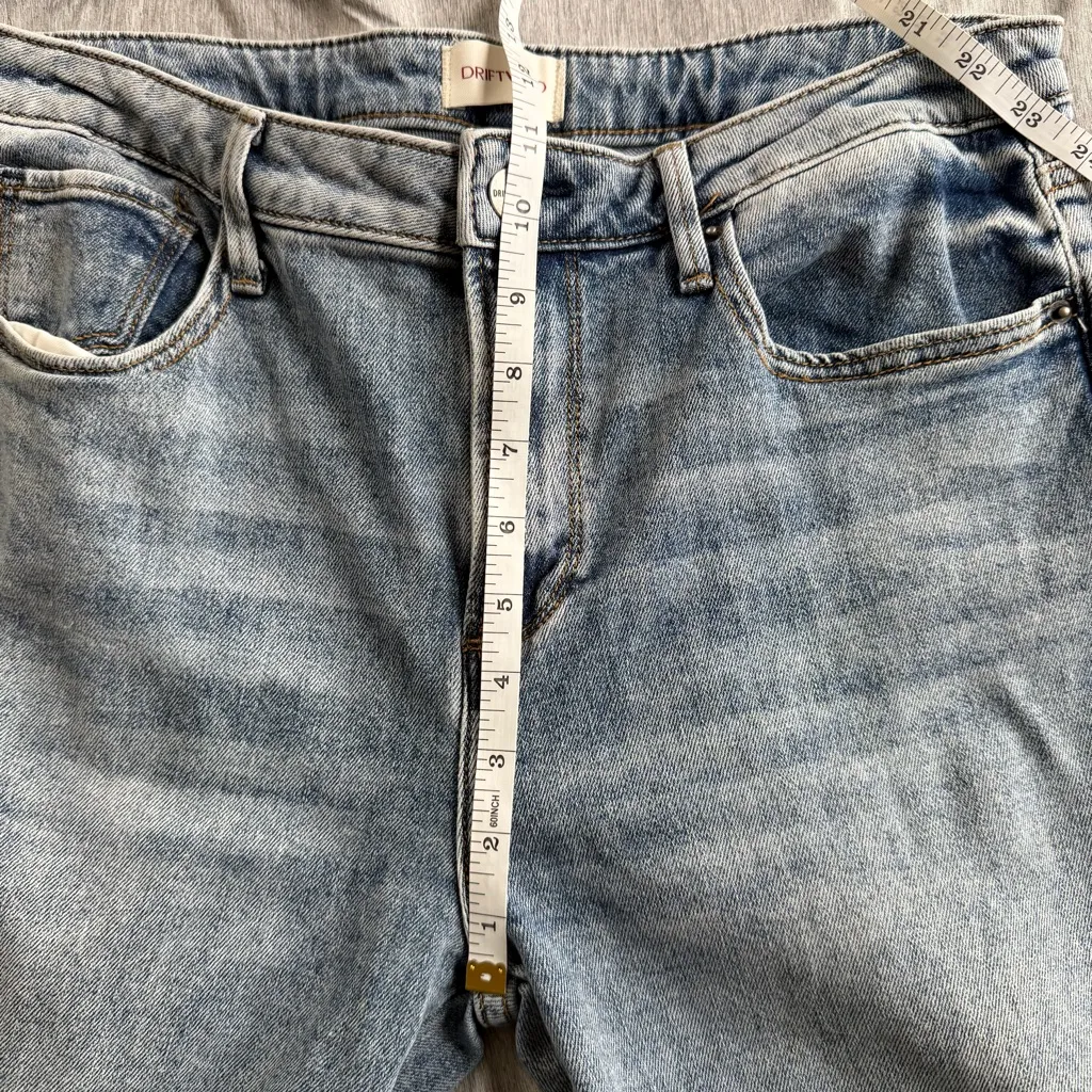 Driftwood Jackie Jeans Floral Embroidered Blue Size 31 Cottage Boho Western - Image 9