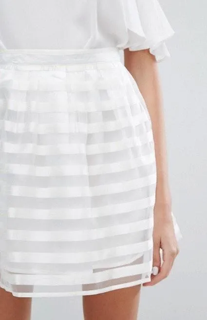 Zibi London White Organza Skirt - Image 2