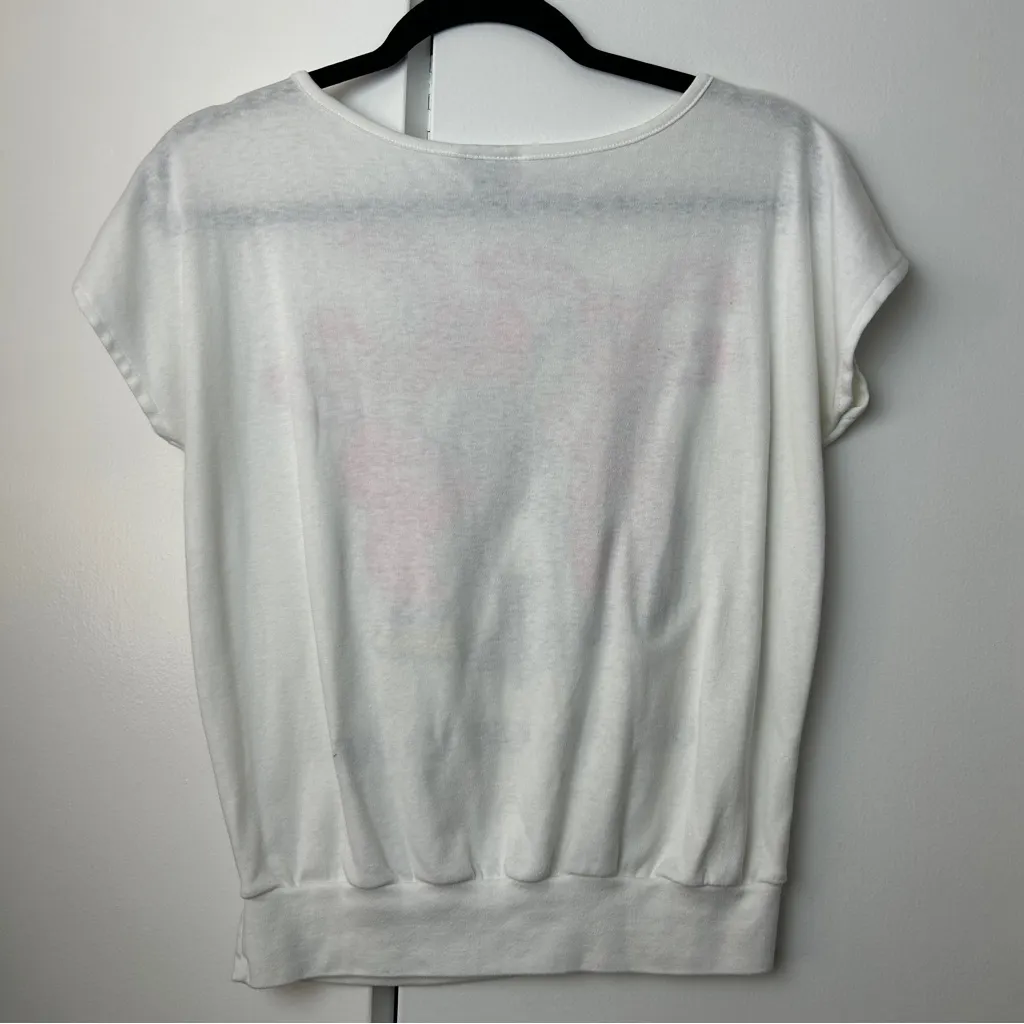 Vintage B.J. Frog Jam Designs 1986 Gray Hare Cartoon Top. White - Image 4